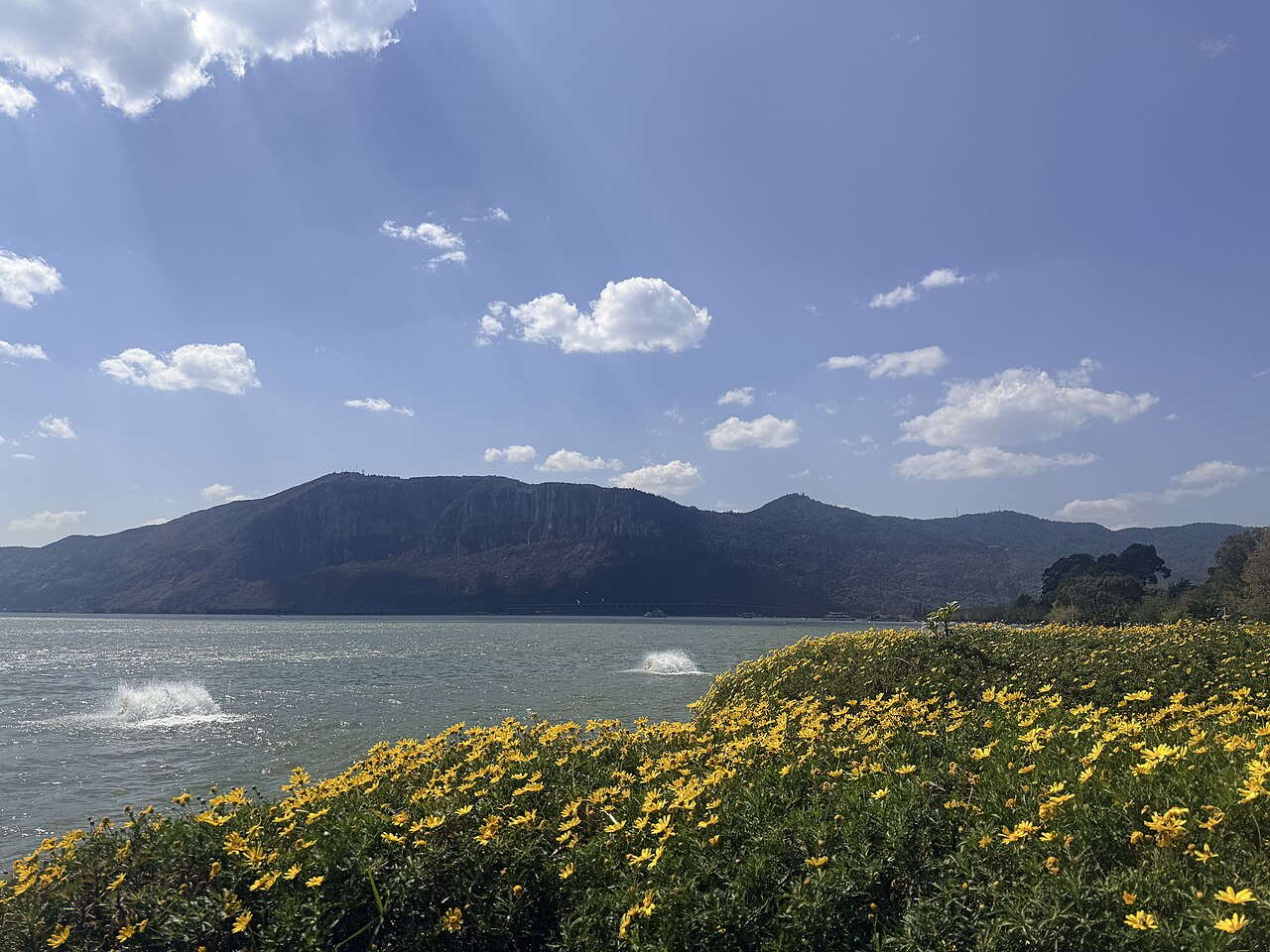 Dianchi Lake and West Mountain in Kunming